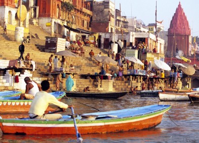 De Ganges in Benares (Varanasi) in India is in het Hindoeïsme een heilige rivier.
